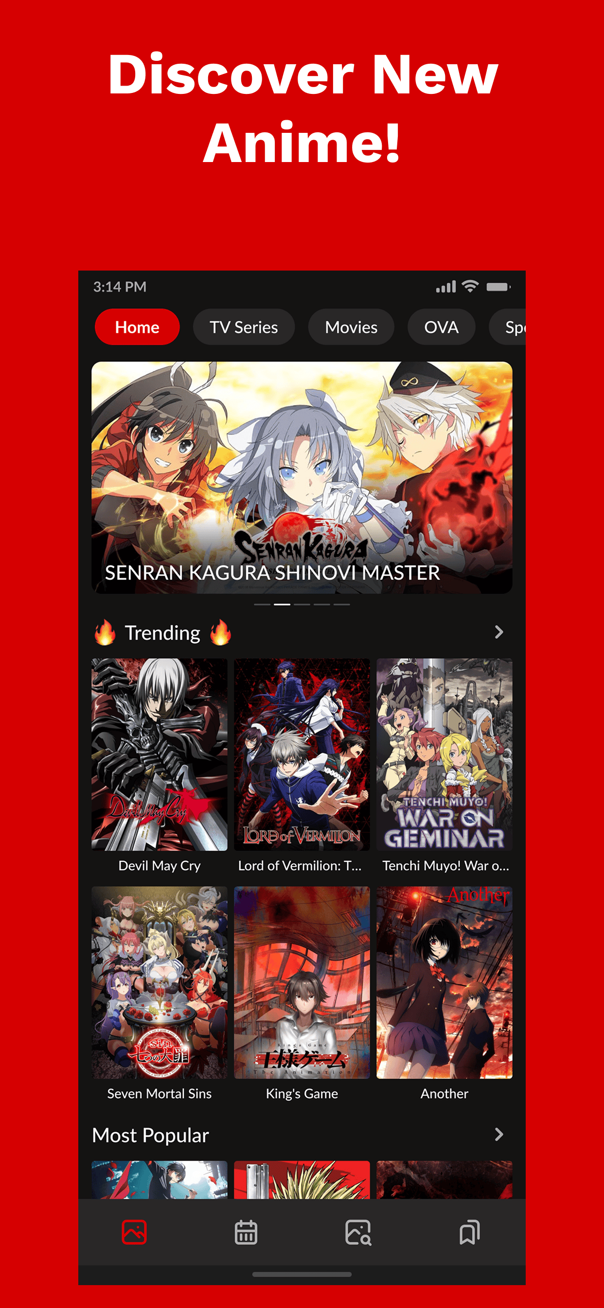 OtakuBox Home Screen